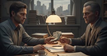 Человек берет кредит