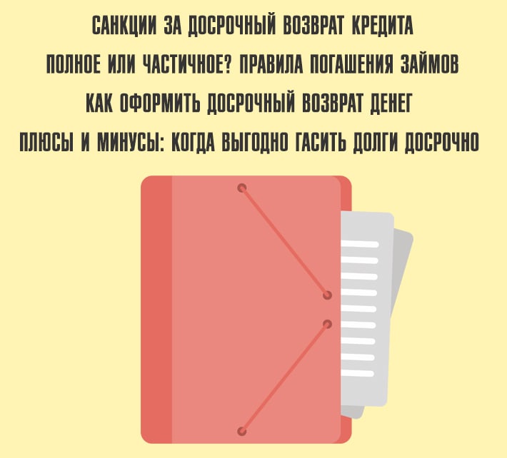 Досрочный займ. Гасим досрочно займ
